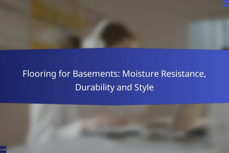 Flooring for Basements: Moisture Resistance, Durability and Style