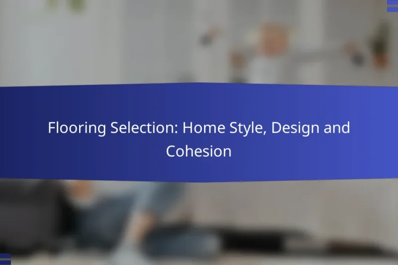 Flooring Selection: Home Style, Design and Cohesion
