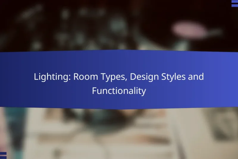 Lighting: Room Types, Design Styles and Functionality