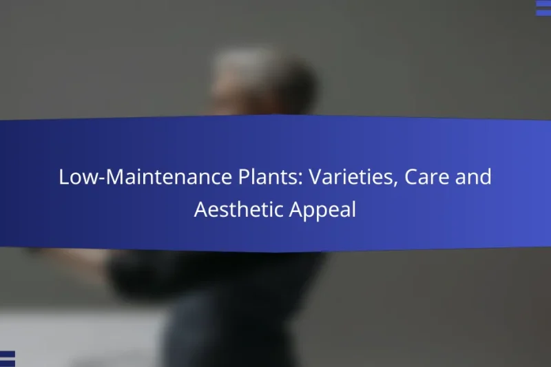 Low-Maintenance Plants: Varieties, Care and Aesthetic Appeal