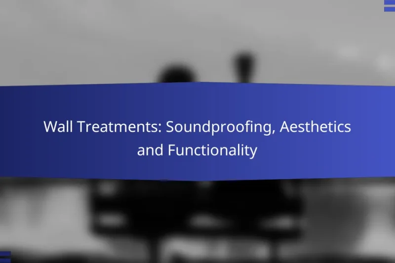 Wall Treatments: Soundproofing, Aesthetics and Functionality