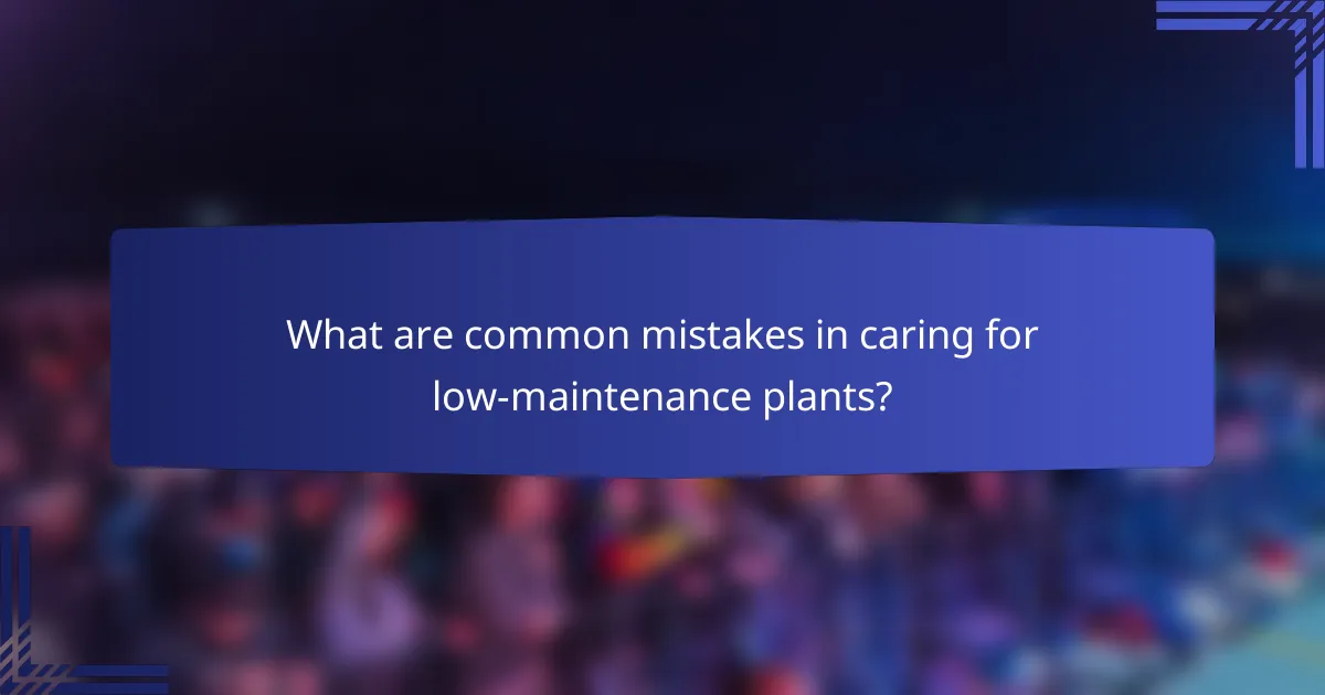 What are common mistakes in caring for low-maintenance plants?